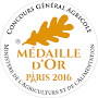 Medaille d'Or au Concours Général Agricole à PARIS en 2016